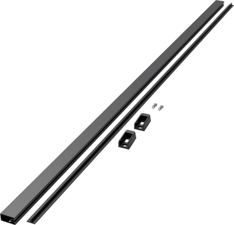 48-1/32" Conero Closet Rod Set with Flanges, Powder Black
