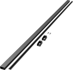 48-1/32" Conero Closet Rod Set with Flanges, Powder Black