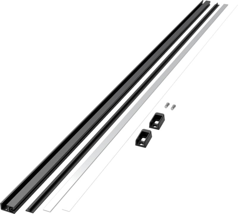 36-15/64" Conero Closet Rod Set with Flanges and LED Integration, Powder Black