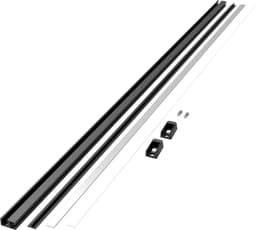 36-15/64" Conero Closet Rod Set with Flanges and LED Integration, Powder Black