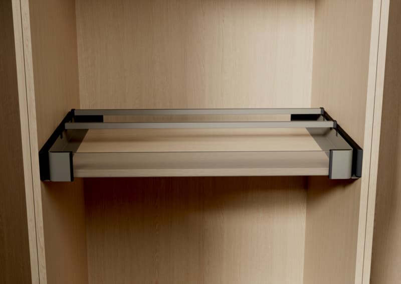 43" x 1" Conero Top Shoe Rail, Champagne, 20/Box