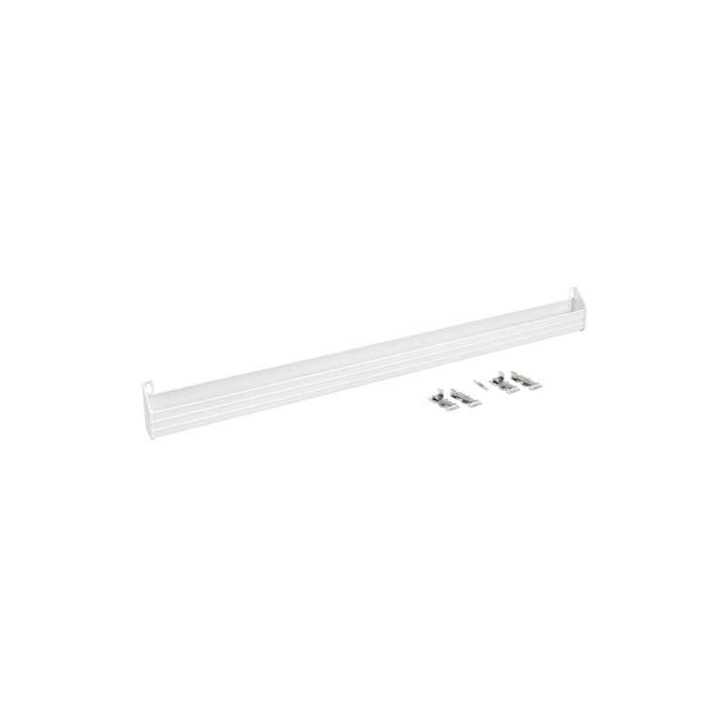36" Slim Line White Sink Front Tip-Out Tray with Hinge & End Cap