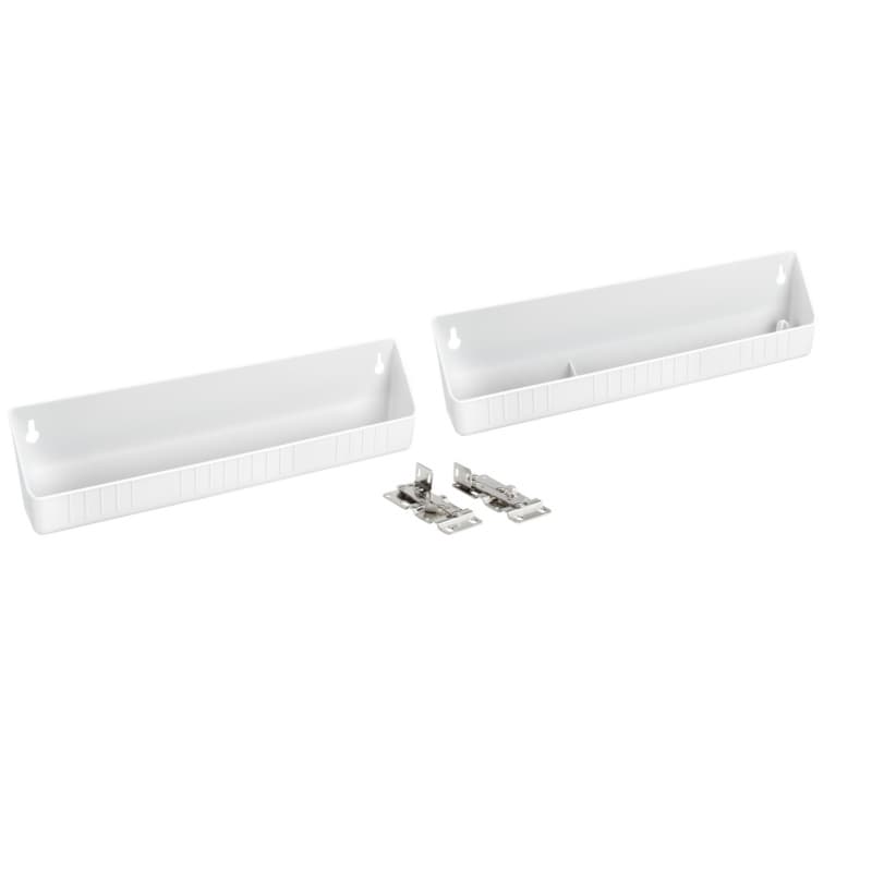 6572 14" White Sink Front Tip-Out Tray with Hinge