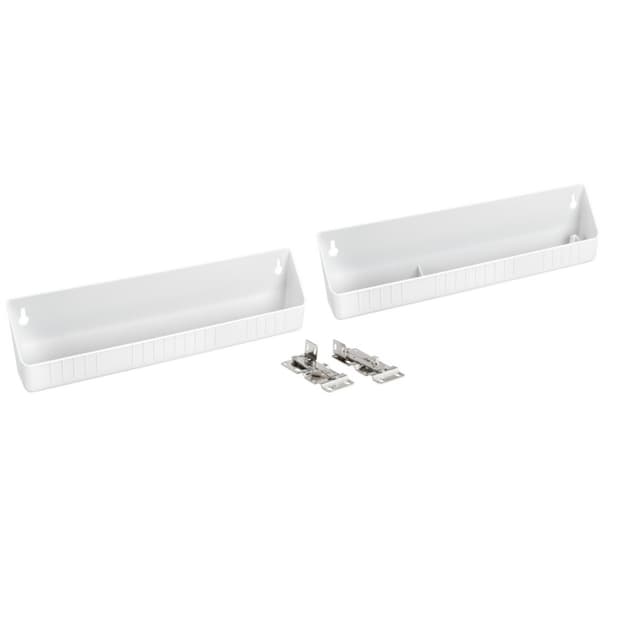6572 14" White Sink Front Tip-Out Tray with Hinge