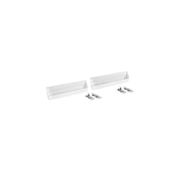 14" White Sink Front Tip-Out Tray Set with 2-Pair Hinges
