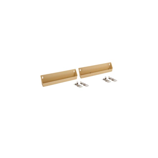 14" Almond Sink Front Tip-Out Tray Set with 2-Pair Hinges
