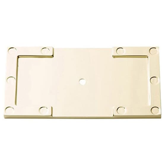 CMPGN L BCKPLT 3 11/16" POL BRASS, 378-PB