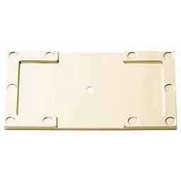 CMPGN L BCKPLT 3 11/16" POL BRASS, 378-PB