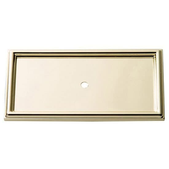 CMPGN ROPE BCKPLT 3 11/16" POL BRASS, 379-PB
