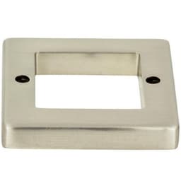 LEAU SQR BASE 1 7/16" BRSH NCKL, 392-BN