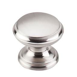 1-3/8" Dakota Flat Top Knob, Brushed Satin Nickel