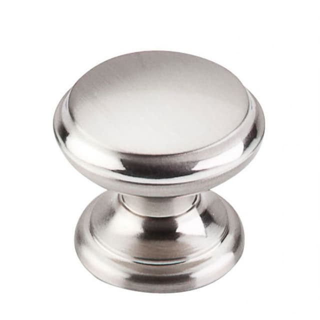 1-3/8" Dakota Flat Top Knob, Brushed Satin Nickel