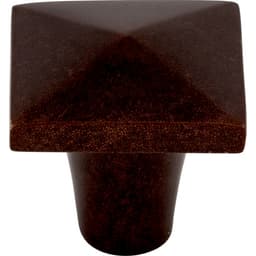 1-1/4" Aspen Square Knob, Mahogany Bronze