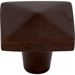 1-1/2" Aspen Square Knob, Mahogany Bronze