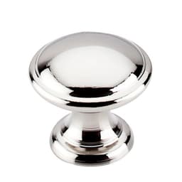 1-1/4" Dakota Round Knob, Polished Nickel