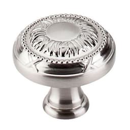 1-1/4" Edwardian Ribbon Knob, Brushed Satin Nickel