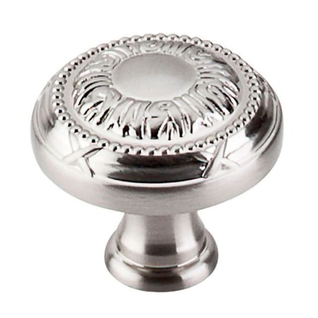 1-1/4" Edwardian Ribbon Knob, Brushed Satin Nickel