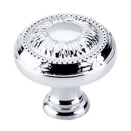 1-1/4" Edwardian Ribbon Knob, Polished Chrome