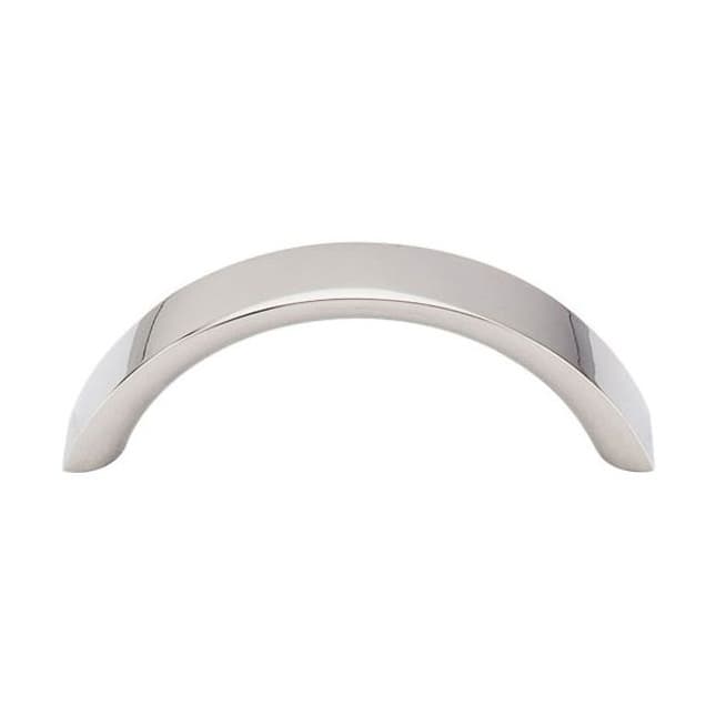 3" Nouveau Crescent Pull, Polished Nickel