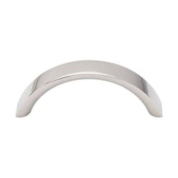 3" Nouveau Crescent Pull, Polished Nickel