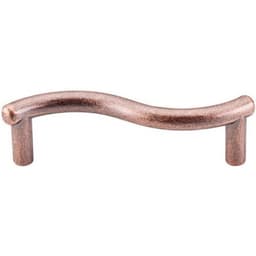 3" Nouveau Spiral Pull, Antique Copper