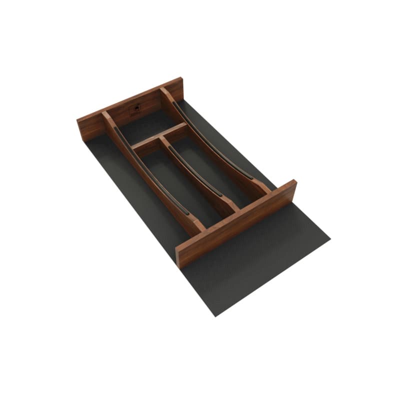 15" 4WCTCC Right Fit Cutlery Drawer Insert, Dark Brown