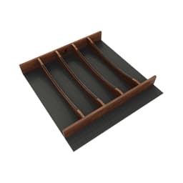 24" 4WUTCC Craftsman Utensil Drawer Insert with Black Accent, Dark Brown