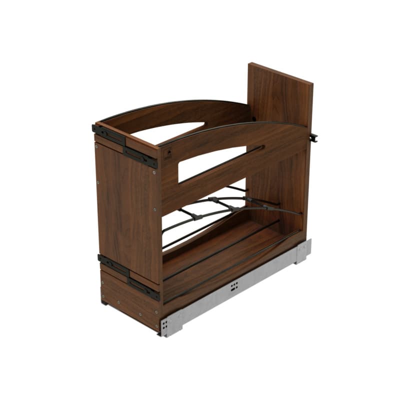 8" Craftsman Base Cabinet Pullout with Tray Divider/Foil Wrap Holder for 12" Base Cabinets, Dark Brown