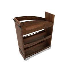 8" Craftsman Base Cabinet Pullout Organizer with Black Accents for 12" Base Cabinets, Dark Brown