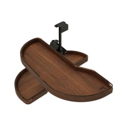 15" Two-Tier Craftsman Collection Girasolo with Soft-Close/Black Accents for Left Opening/Blind Left Corner Cabinet, Dark Brown