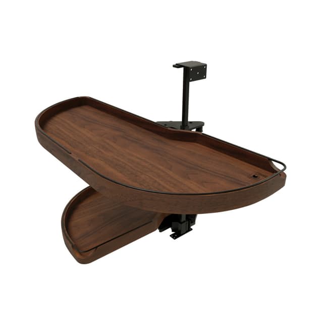 Rev-A-Shelf Corporation 487 Craftsman Series Walnut 2-Tier Cabinet w/Blind Corner Pull-Out for 18" Opening