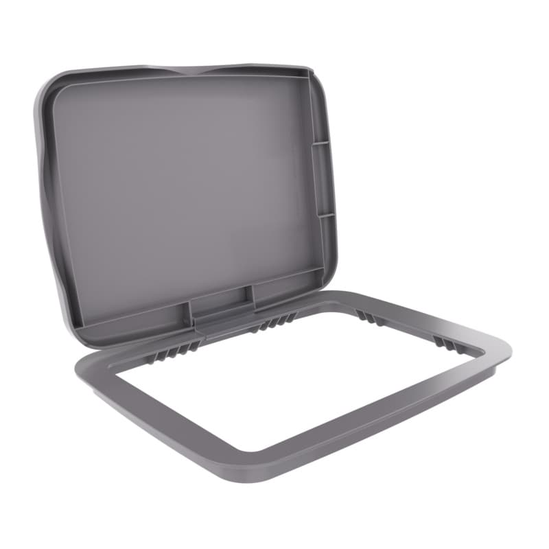 35/50 QT Waste Container Lid, Silver