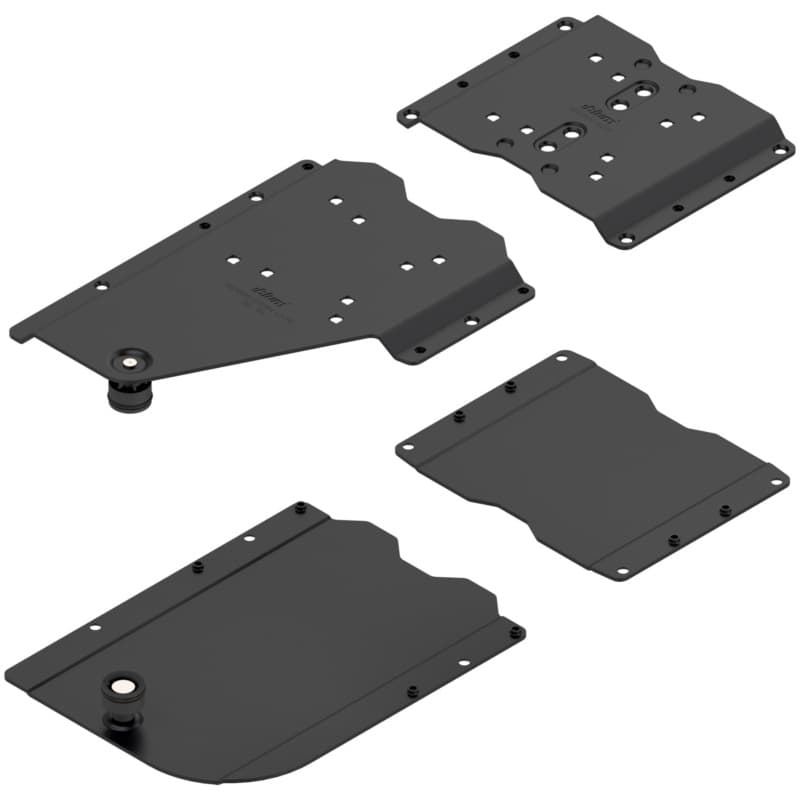 Revego Duo Left Pocket Connector Set for Worktop-Mounted Cabinet, Black
