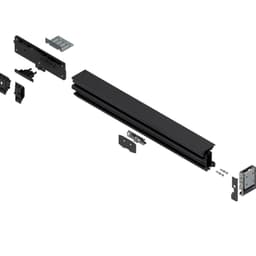 REVEGO duo Left Assembly Set for 600mm Single/Double Door Combined, Black, 542mm
