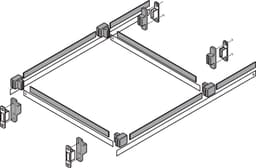 Metafile 22" Hanging Rail Set, White