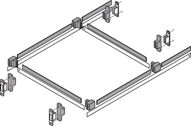 Metafile 22" Hanging Rail Set, White