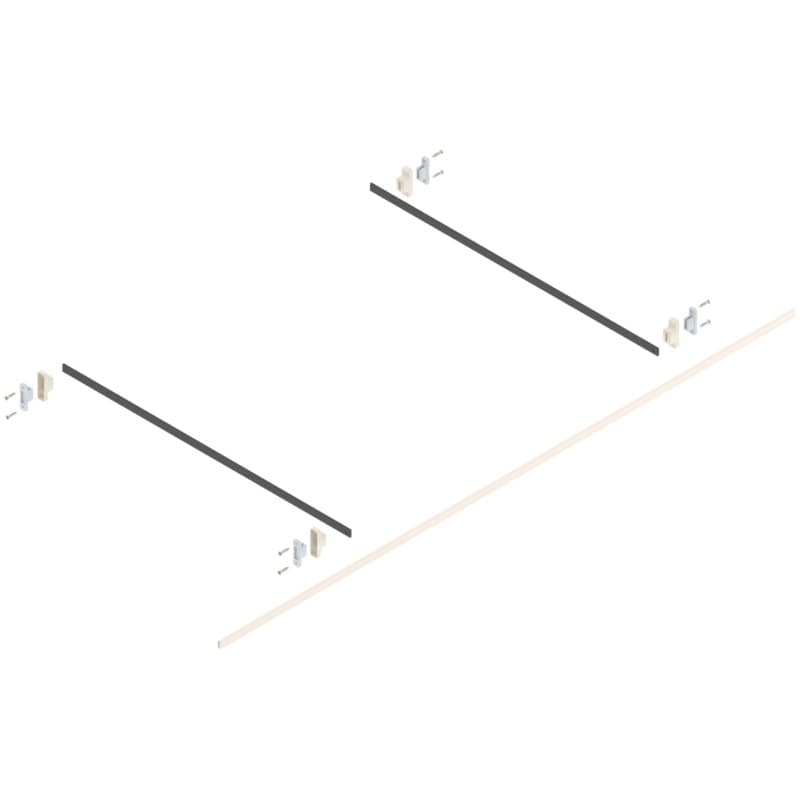 Metafile 22" Hanging Rail Set, Cream
