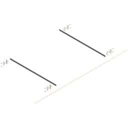 Metafile 22" Hanging Rail Set, Cream