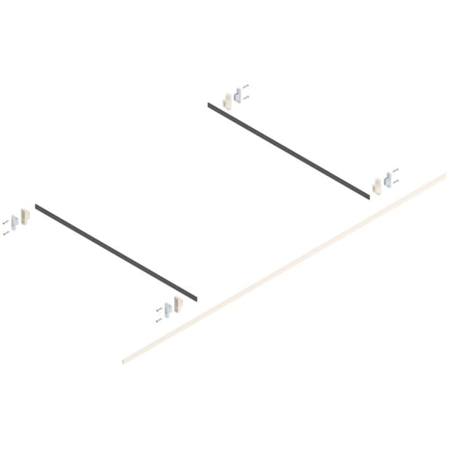 Metafile 22" Hanging Rail Set, Cream