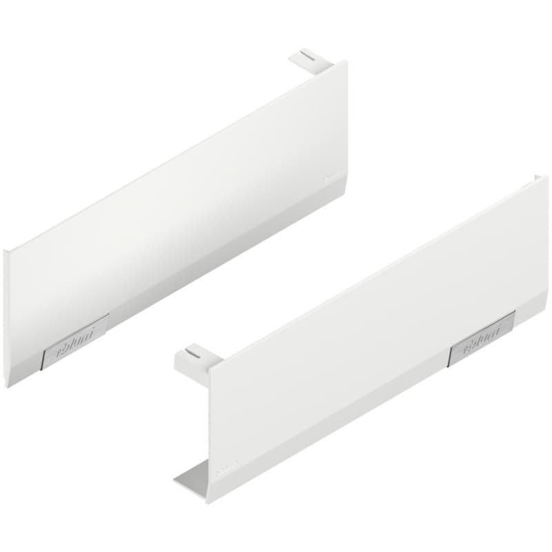 Aventos HF/HS/HL Top Cover Cap Set, Silk White/Stainless Steel
