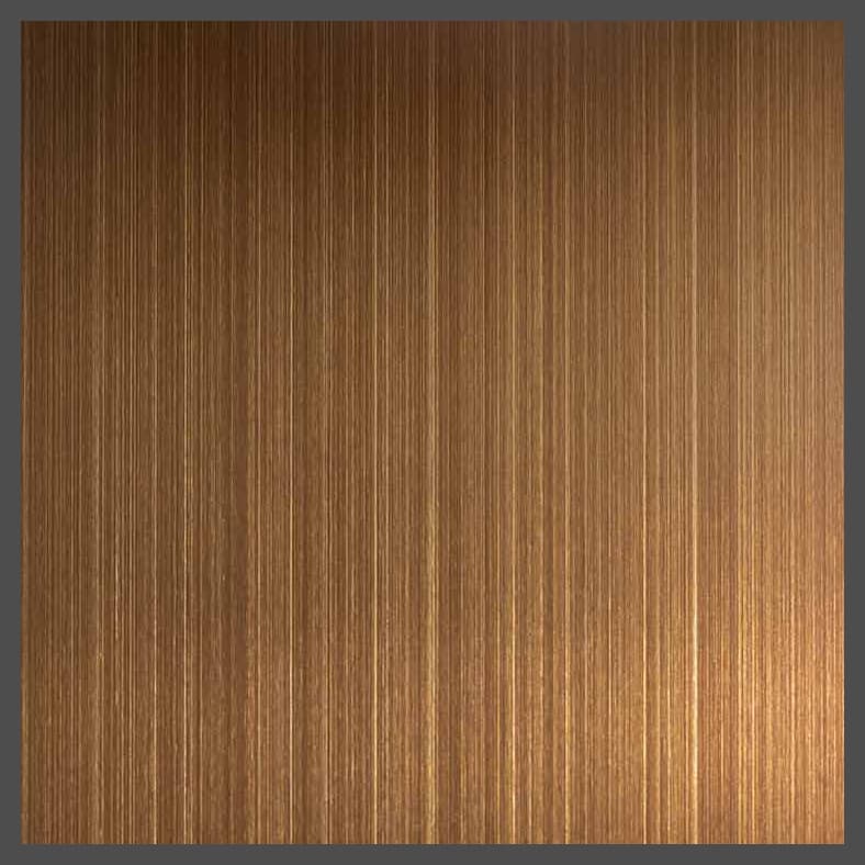 300 Series Phenolic Laminate 305 Antique Brushed Brass Dark, 0.044" Thick, 2' x 8'