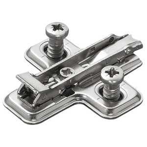 Domi Snap-On 1-Cam Steel Mounting Plate with Euro Screw, Nickel-Plated, 2mm