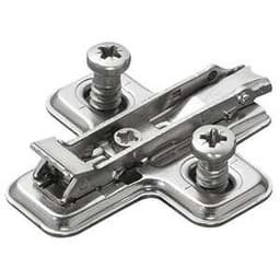 Domi Snap-On 1-Cam Steel Mounting Plate with Euro Screw, Nickel-Plated, 2mm