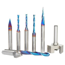 8-Piece Premium CNC Router Bit Set, 1/4" Shank