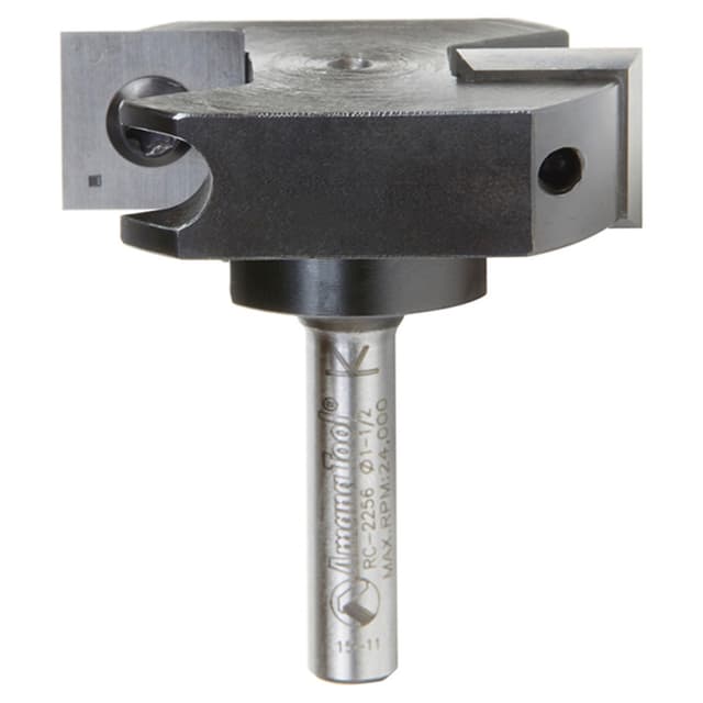 1-1/2" Dia x 15/32" Insert Carbide Mini Spoilboard Surfacing, Rabbeting, Flycutter, Slab Leveler/Surface Planer Router Bit, 6mm Shank