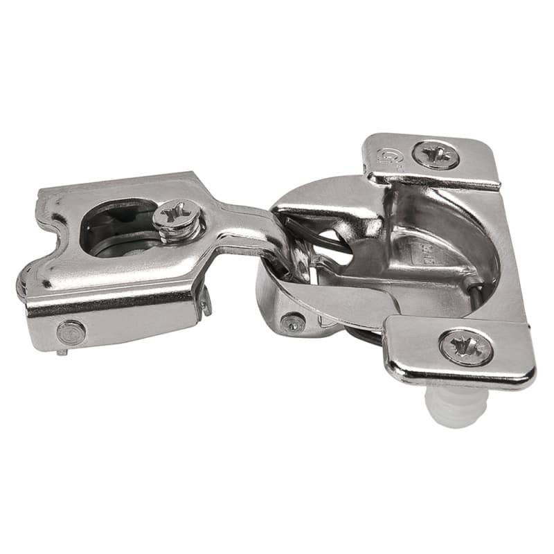 TEC 864 108° Opening Side-Mount Face Frame Hinge, 45mm Boring Pattern, Soft-Closing, 1-3/8" Overlay, Dowelled