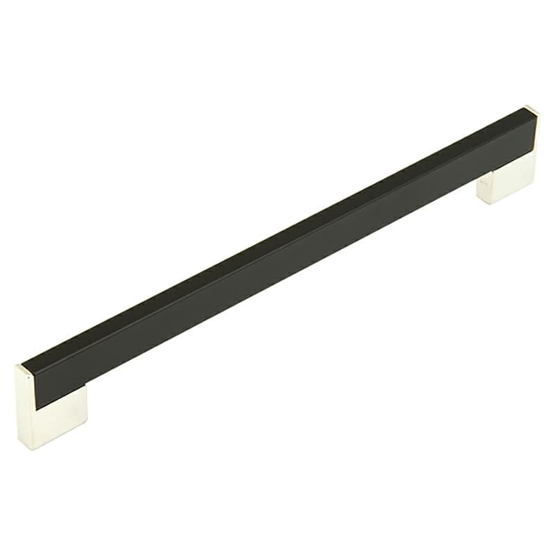 288mm Tenor Cabinet Pull, Satin Nickel/Espresso Brown