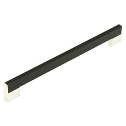 288mm Tenor Cabinet Pull, Satin Nickel/Espresso Brown