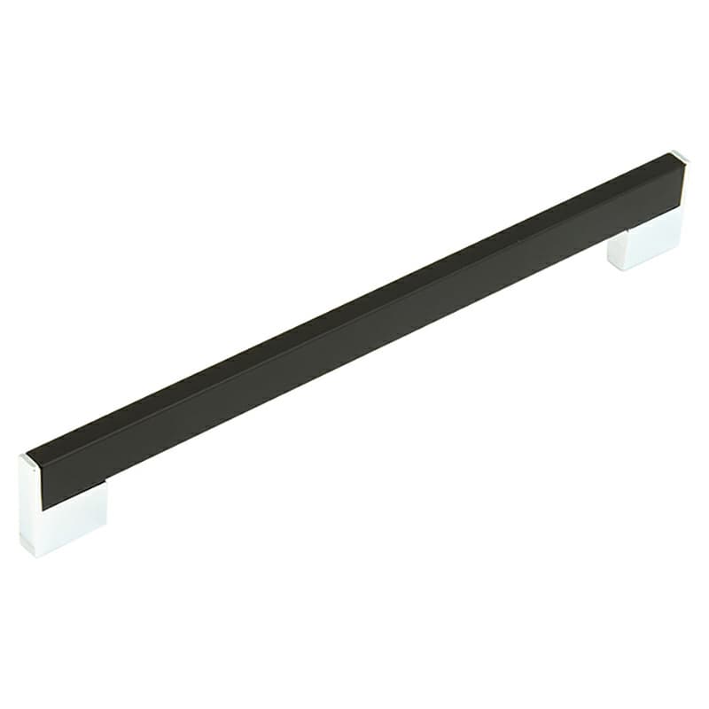 288mm Tenor Cabinet Pull, Polished Chrome/Espresso Brown