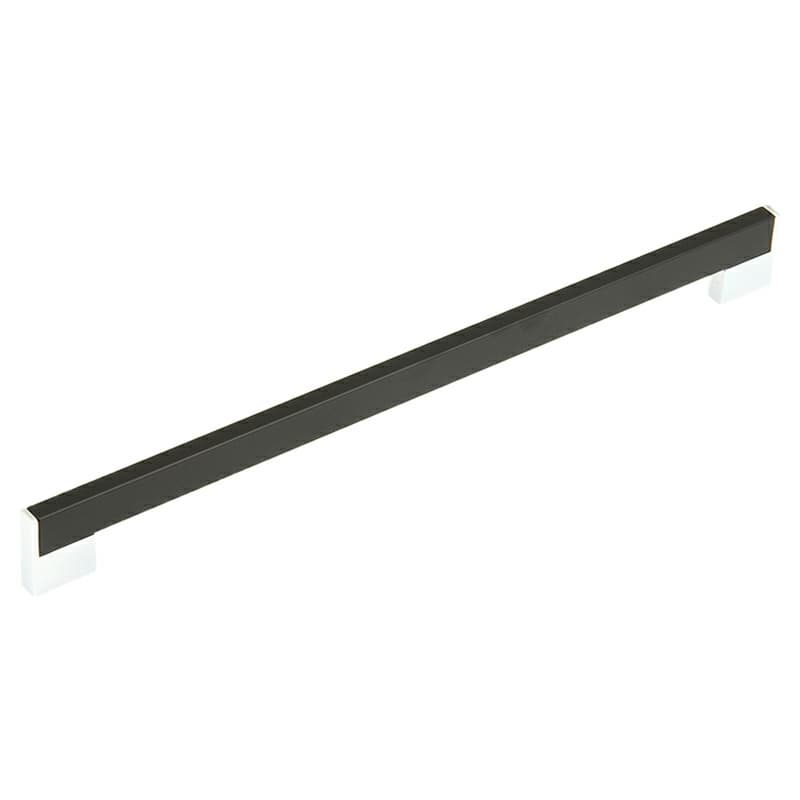 384mm Tenor Cabinet Pull, Polished Chrome/Espresso Brown